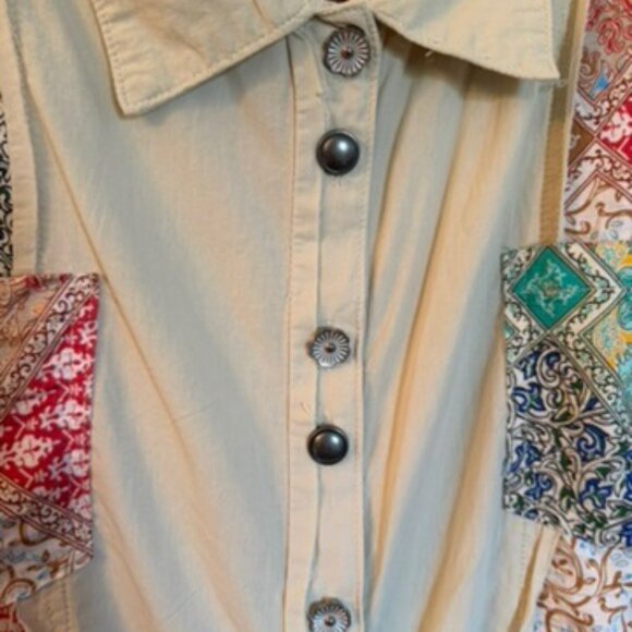 POL NEW RELEASE PATCHWORK BUTTON DOWN OVERSIZED SHIRT - Picture 6 of 6